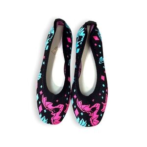 🎃🆕 Sweater Knit Halloween Goth Bat Ballet Flats